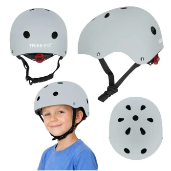 Vaikaniškas dviračio šalmas Trike Fix su LED, M (55-58 cm), tamsiai pilkas