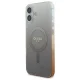 Guess iPhone 16 Plus dėklas IML Glitter Gradient MagSafe, rudas