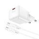 Acefast A77 Mini GaN įkroviklis PD 30W su USB-C laidu, baltas