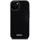 DKNY dėklas iPhone 14 / 15 / 13 telefonui Liquid Silicone MagSafe, juodas