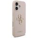 Guess Grained Big 4G & Classic Logo dėklas, skirtas iPhone 17, rožinis