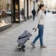 ModernHome laiptais lipantis pirkinių vežimėlis, 30L, pilkas