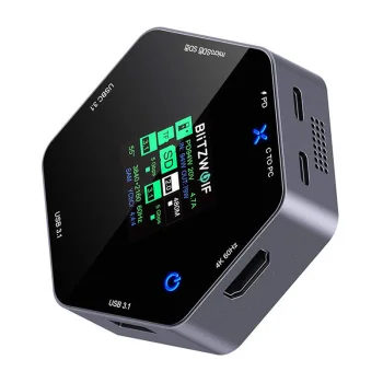 Daugiafunkcinė stotelė Blitzwolf BW-TH16 8-in-1 su LCD ekranu ir 100W PD