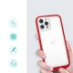 Dėklas iPhone 12 Pro Max Hybrid Armor Clear 3 in 1, raudonas