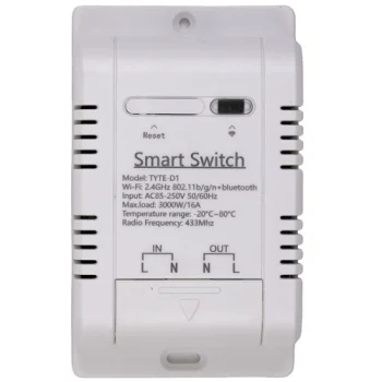 Tuya išmanioji 1 kanalo relė su temperatūros jutikliu Wi-Fi RF 16A