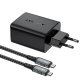 Acefast A17 „2in1“ GaN įkroviklis ir HDMI adapteris 65W USB-C / USB su laidu, juodas