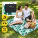 4FIZJO Insulated Picnic and Beach Blanket 200 x 200 cm, Leaf Pattern