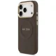 Guess Peony Hot Stamp MagSafe dėklas iPhone 17 Pro telefonui, rudas