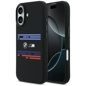 BMW M Silicon Horizontal Line MagSafe dėklas iPhone 17, juodas