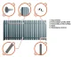 Horizontalus tvoros profilis 20/40, 2,5 m, RAL8017 rudas