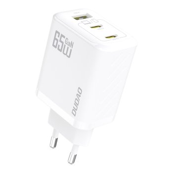 Sieninis įkroviklis Dudao A29 65W GaN 2x USB-C / 1x USB-A - baltas