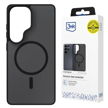 3mk Smoke MagCase dėklas telefonui Samsung Galaxy S26 Ultra, pilkas permatomas