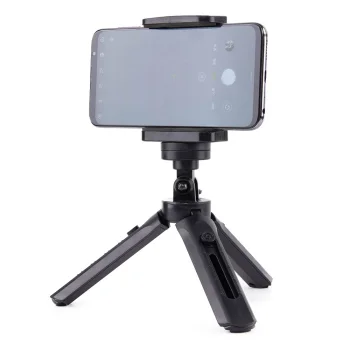 Stalo trikojis ir asmenukių lazda telefonui bei GoPro, juodas