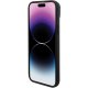BMW dėklas iPhone 15 Plus telefonui Leather Hot Stamp, juodas