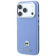 Karl Lagerfeld dėklas iPhone 18 Pro / 17 Pro Grained Heads Metal MagSafe, mėlynas