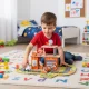 ECOTOYS medinis gaisrinės rinkinys „du viename“ su priedais