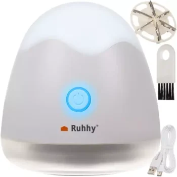Ruhhy 00019162 Lint Remover with Night Light, White