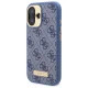 Guess dėklas iPhone 16 Plus telefonui 4G Logo Plate MagSafe, mėlynas