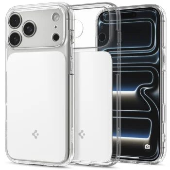 Spigen Ultra Hybrid MagSafe T dėklas telefonui iPhone 18 Pro / 17 Pro, baltas