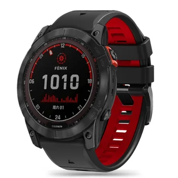 Tech-Protect IconBand Pro dirželis, skirtas Garmin Fenix 3/5X/6X/7X, juodas/raudonas
