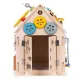 XXL Wooden Activity House for Kids, 30-in-1 Educational Busy Board