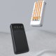 Dudao K6Pro 10000mAh Power Bank with Built-in Cables, White