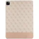 Guess iPad Pro 12.9\" Wallet Case 4G Stripe Allover, Pink