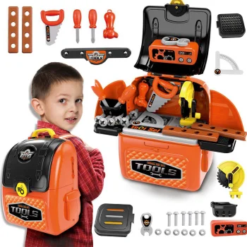 Bakalu 2-in-1 žaislinis dirbtuvių rinkinys-kuprinė Little Handyman KZ0836