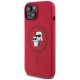 Karl Lagerfeld Silicone Karl&Choupette MagSafe dėklas telefonui iPhone 15, raudonas