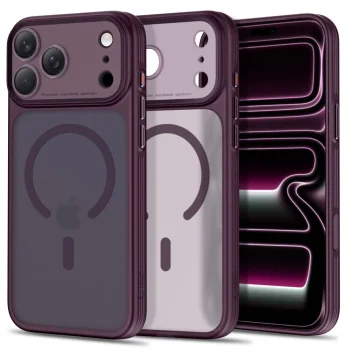 Tech-Protect MagPrime MagSafe CC dėklas telefonui iPhone 18 Pro Max / 17 Pro Max, bordo