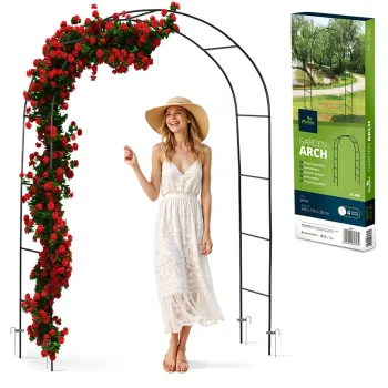 Plonos PL-990 sodo pergola-arka vijokliniams augalams, 240 cm, juoda