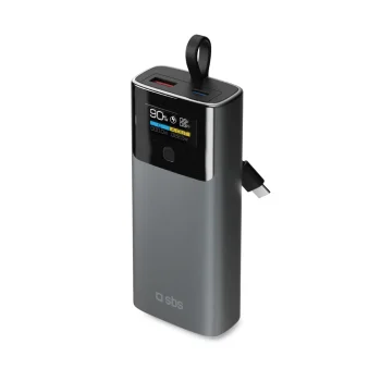 Išorinė baterija SBS TTBB10000LCDPD20, 10000mAh, 20W, pilka