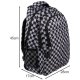 Kruzzel 24530 School Backpack 22L with Shoe Bag, Checkered