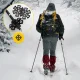Sulankstomos trekingo ir šiaurietiškojo ėjimo lazdos 4Fizjo 1032 PRO+ Mountain Goat, oranžinės
