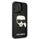 Karl Lagerfeld dėklas iPhone 13 ir 13 Pro 3D Rubber Karl\'s Head, juodas