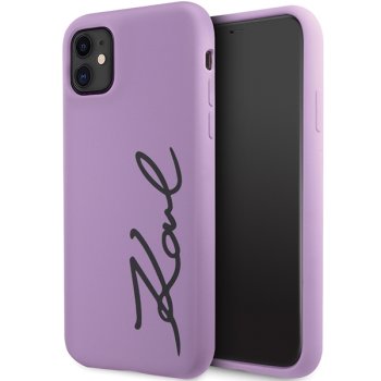 Karl Lagerfeld dėklas iPhone 11 / XR, Silicone Signature, violetinis