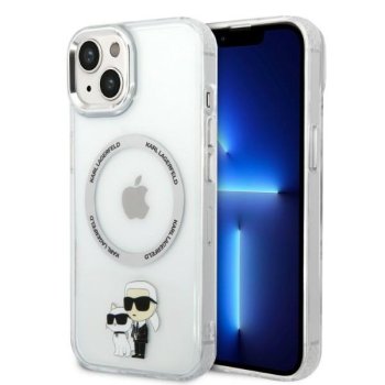 Karl Lagerfeld permatomas dėklas iPhone 14 Plus telefonui su MagSafe