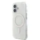 Guess dėklas iPhone 16 telefonui IML 4G Background MagSafe, baltas
