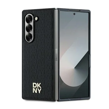 DKNY Repeat Pattern Stack Logo dėklas Samsung Galaxy Z Fold6, juodas