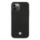 BMW dėklas iPhone 12 Pro Max telefonui Perforated Sides, juodas