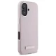 Karl Lagerfeld dėklas iPhone 16 telefonui FW Metal Plate MagSafe, rožinis