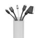 Maclean MCTV-575 Cable Trunking with Adhesive Tape, 1.5m, White