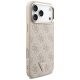 Guess 4G PU odinis MagSafe dėklas, skirtas iPhone 17 Pro Max, rožinis