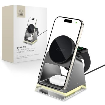 Tech-Protect QI15W-A43 3in1 Wireless Charger with MagSafe, Black
