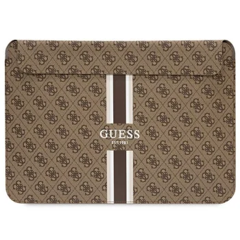 Guess 4G Printed Stripes nešiojamojo kompiuterio dėklas 14", rudas