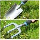 Garden Tool Set 6 Piece, Heavy Duty Hand Tools with Ergonomic Rubber Grips