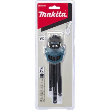 Šešiakampių raktų rinkinys Makita B-65894, 9 vnt., 1.5 - 10 mm