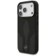Mercedes dėklas iPhone 17 Pro telefonui Leather The Move MagSafe, juodas