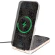 Belaidis indukcinis įkroviklis Guess 4G Pattern MagSafe sulankstomas 2in1 15W, rudas