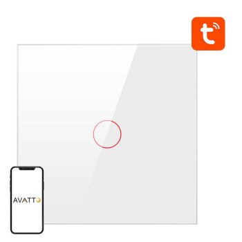 Išmanusis šviesos jungiklis Avatto ZTS02-EU-W1 ZigBee, 1 mygtukas, baltas